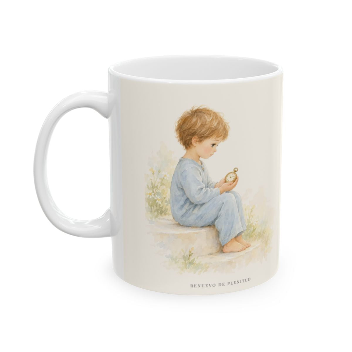 Él no puede negarse a sí mismo | Taza devocional ilustrada | 2 Timoteo 2:13 — 11 oz · Cara ilustrada