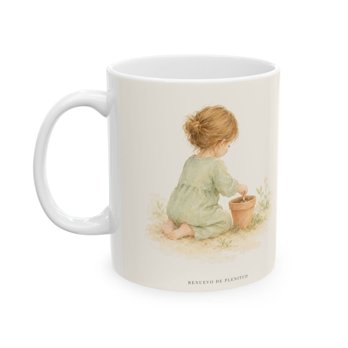 Nada hay imposible para Dios | Taza devocional de fe | Mateo 17:20 — 11 oz · Cara ilustrada
