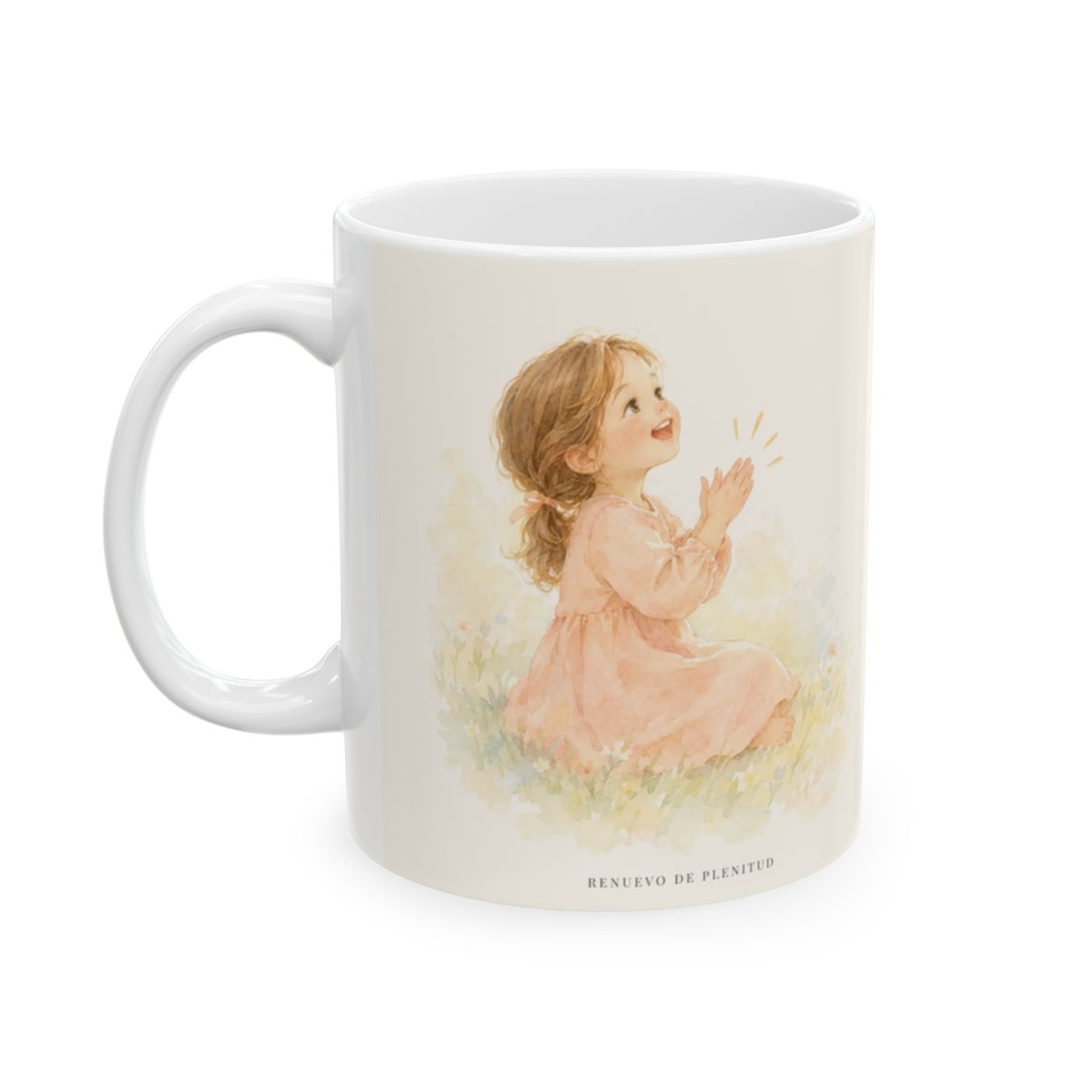 El Señor se deleita en su pueblo | Taza de inspiración bíblica | Salmo 149:3 — 11 oz · Cara ilustrada