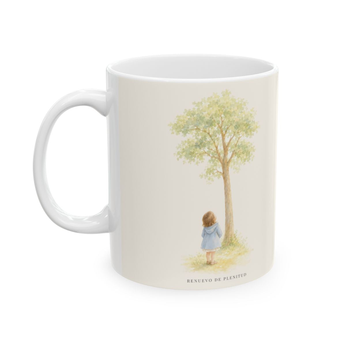 Mi socorro viene de Jehová | Taza con arte cristiano | Salmo 121:1-2 — 11 oz · Cara ilustrada