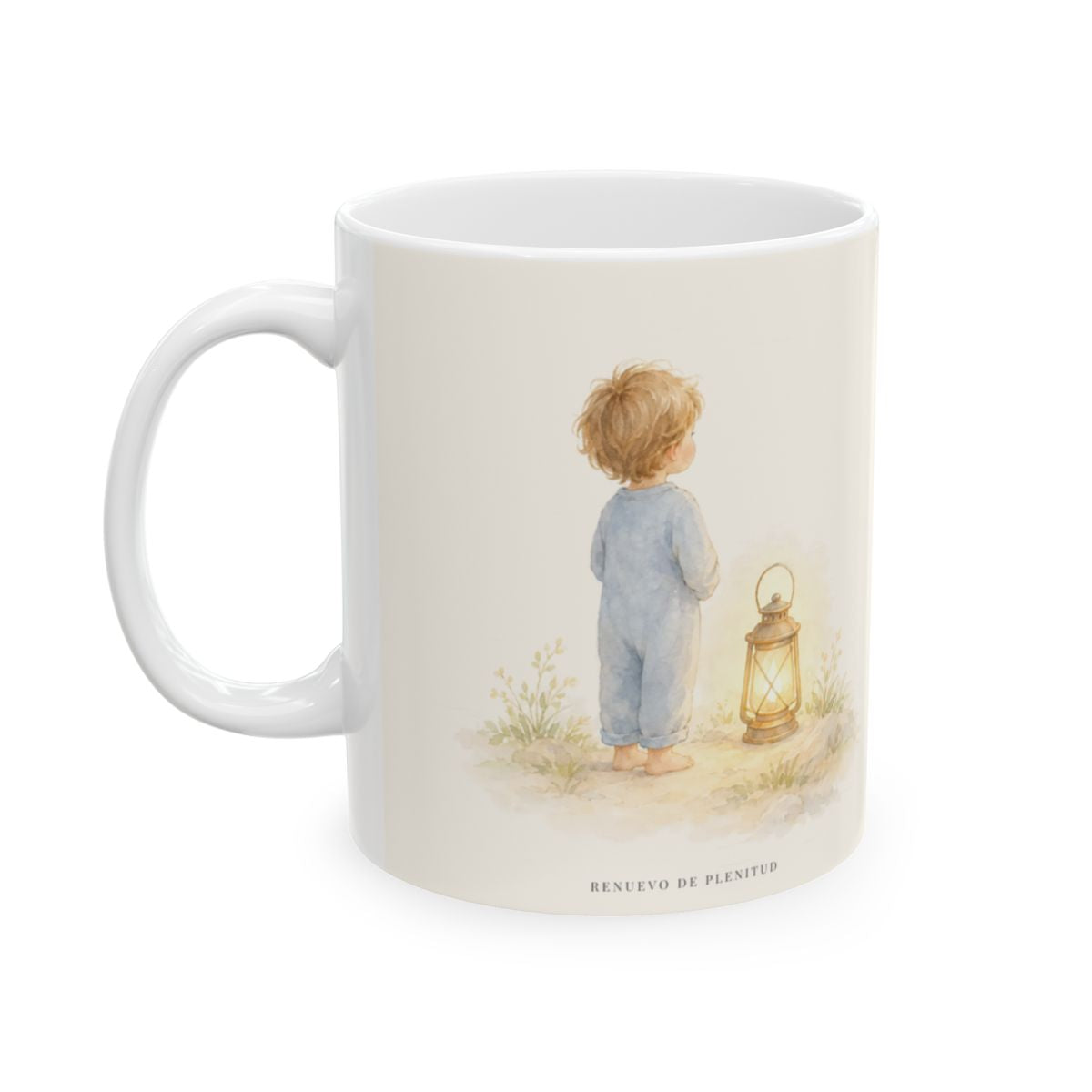Fiel ayer, fiel hoy, fiel para siempre | Taza bíblica de cerámica | Deuteronomio 7:9 — 11 oz · Cara ilustrada