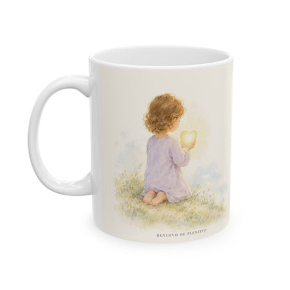 Dios amó tanto al mundo que entregó a su Hijo | Taza cristiana en dos tamaños | Juan 3:16 — 11 oz · Cara ilustrada