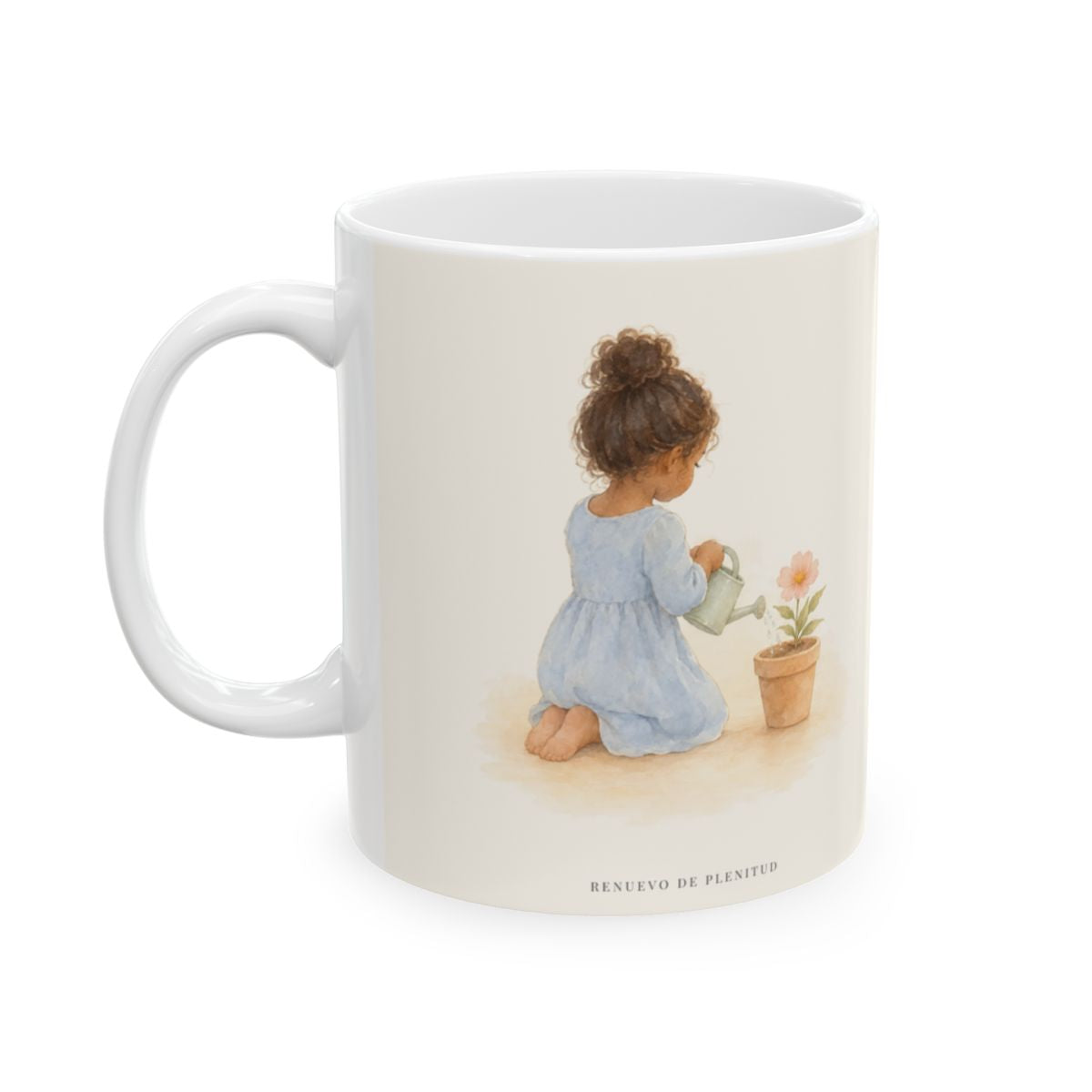 Tu fidelidad continúa para siempre | Taza cristiana con frase devocional | Jeremías 31:3 — 11 oz · Cara ilustrada