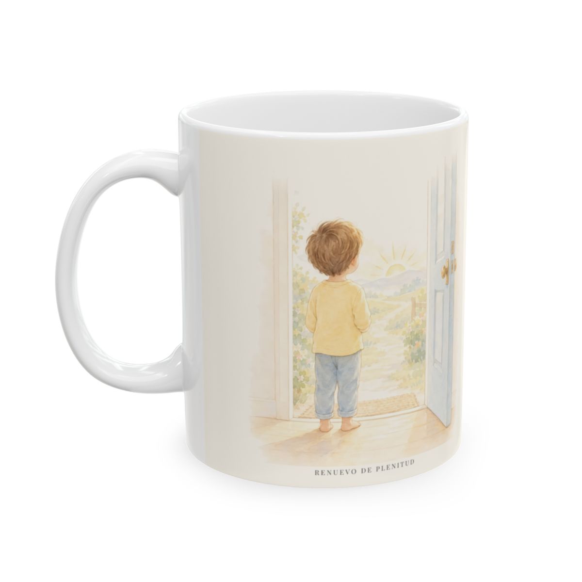 Decidan hoy a quién van a servir | Taza de fe para cada mañana | Josué 24:15 — 11 oz · Cara ilustrada