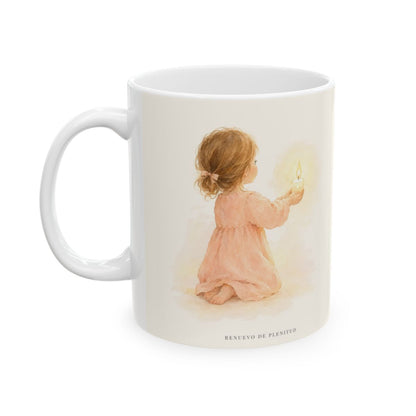 Dios me consuela para que yo consuele a otros | Taza cristiana para regalar | 2 Corintios 1:3-4 — 11 oz · Cara ilustrada