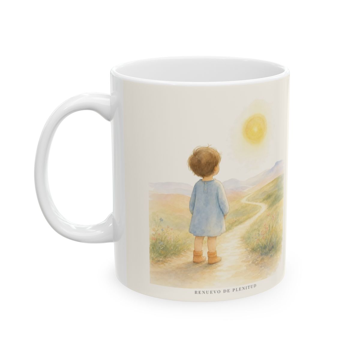 Si Dios es por nosotros, ¿quién contra nosotros? | Taza devocional ilustrada | Romanos 8:31 — 11 oz · Cara ilustrada