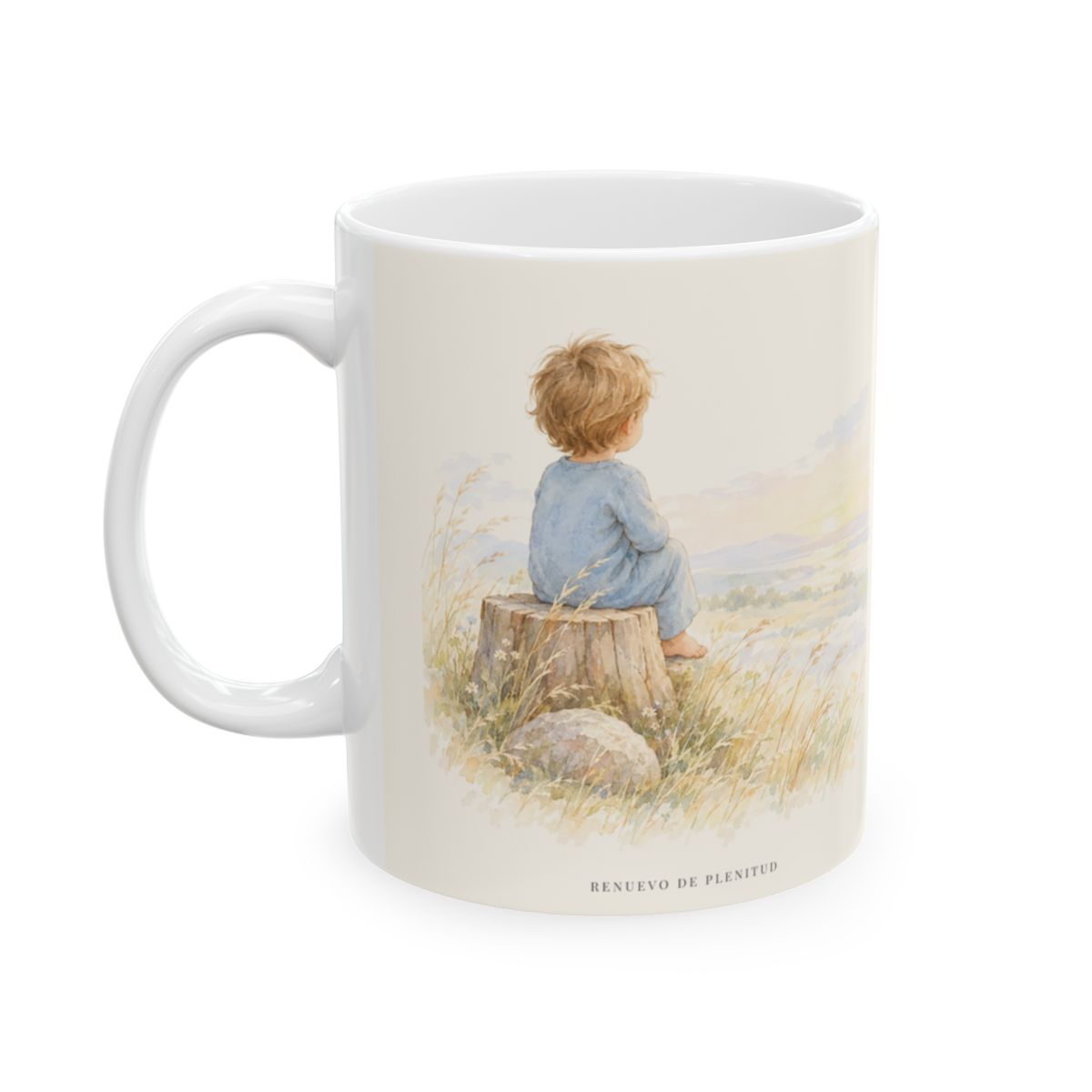 Yo, Jehová, no cambio | Taza devocional de fe | Malaquías 3:6 — 11 oz · Cara ilustrada