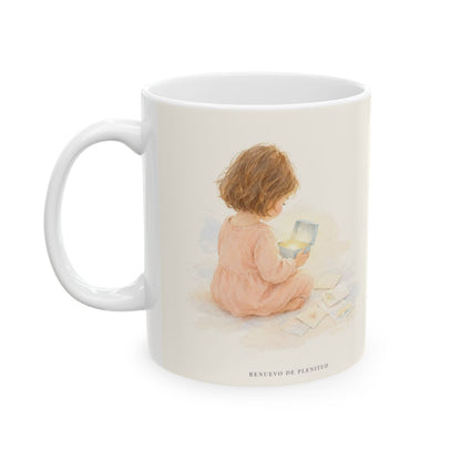 Grande es la bondad del Señor conmigo | Taza cristiana con frase devocional | Lamentaciones 3:22-23 — 11 oz · Cara ilustrada