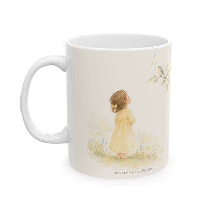 Cantaré a Jehová porque me ha hecho bien | Taza cristiana para regalar | Salmo 13:5-6 — 11 oz · Cara ilustrada