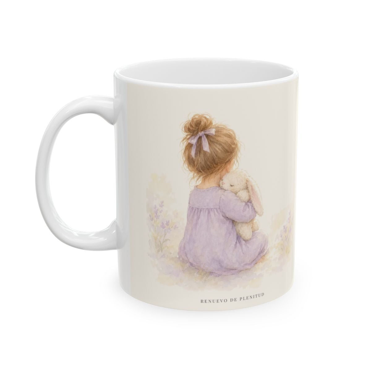 Soy hija amada de Dios en Cristo | Taza bíblica para café | Efesios 1:4-5 — 11 oz · Cara ilustrada