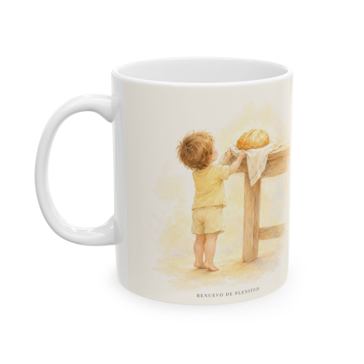 Nuevas son cada mañana tus misericordias | Taza bíblica de cerámica | Lamentaciones 3:22-23 — 11 oz · Cara ilustrada