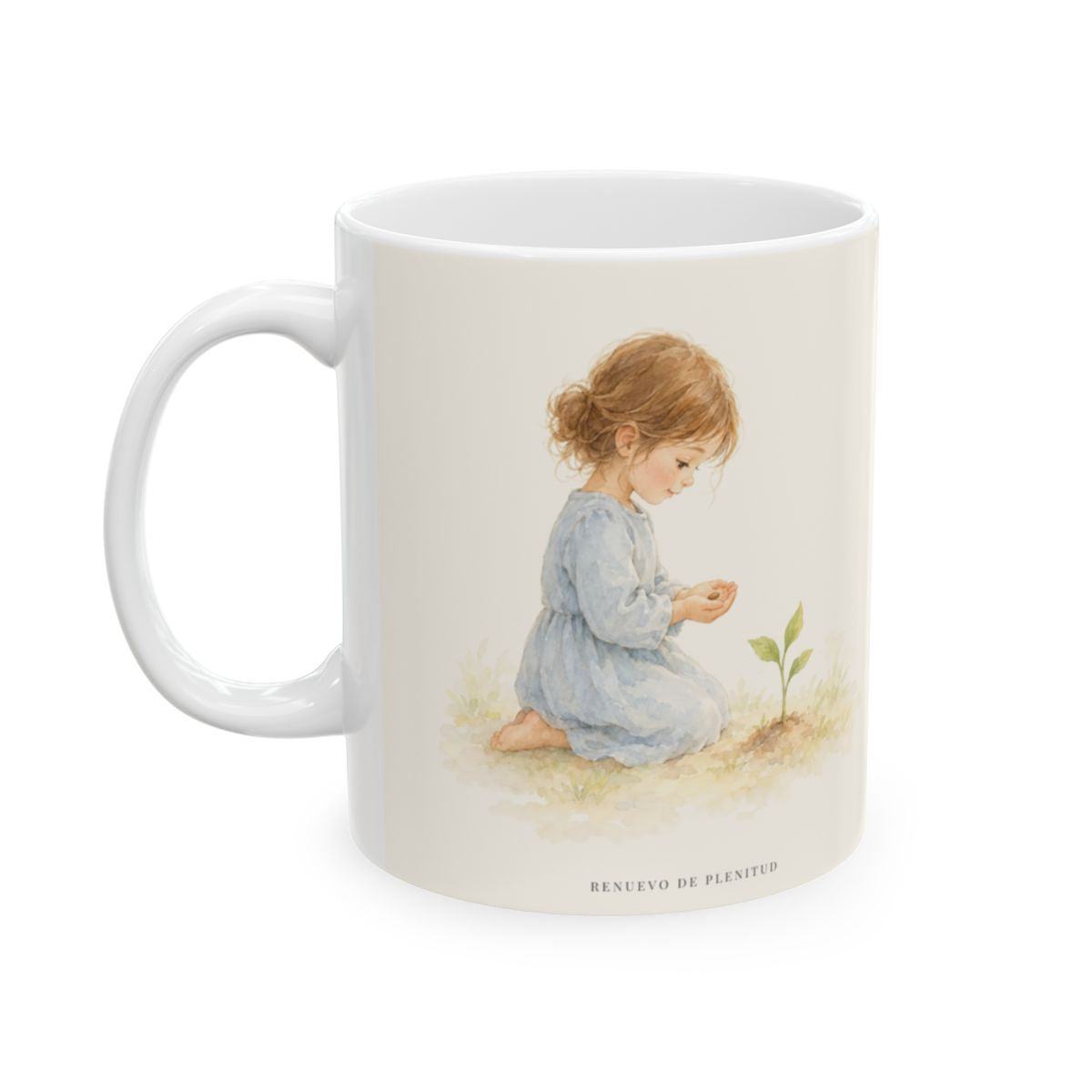 En Cristo cada promesa de Dios recibe su amén | Taza devocional de fe | 2 Corintios 1:20 — 11 oz · Cara ilustrada