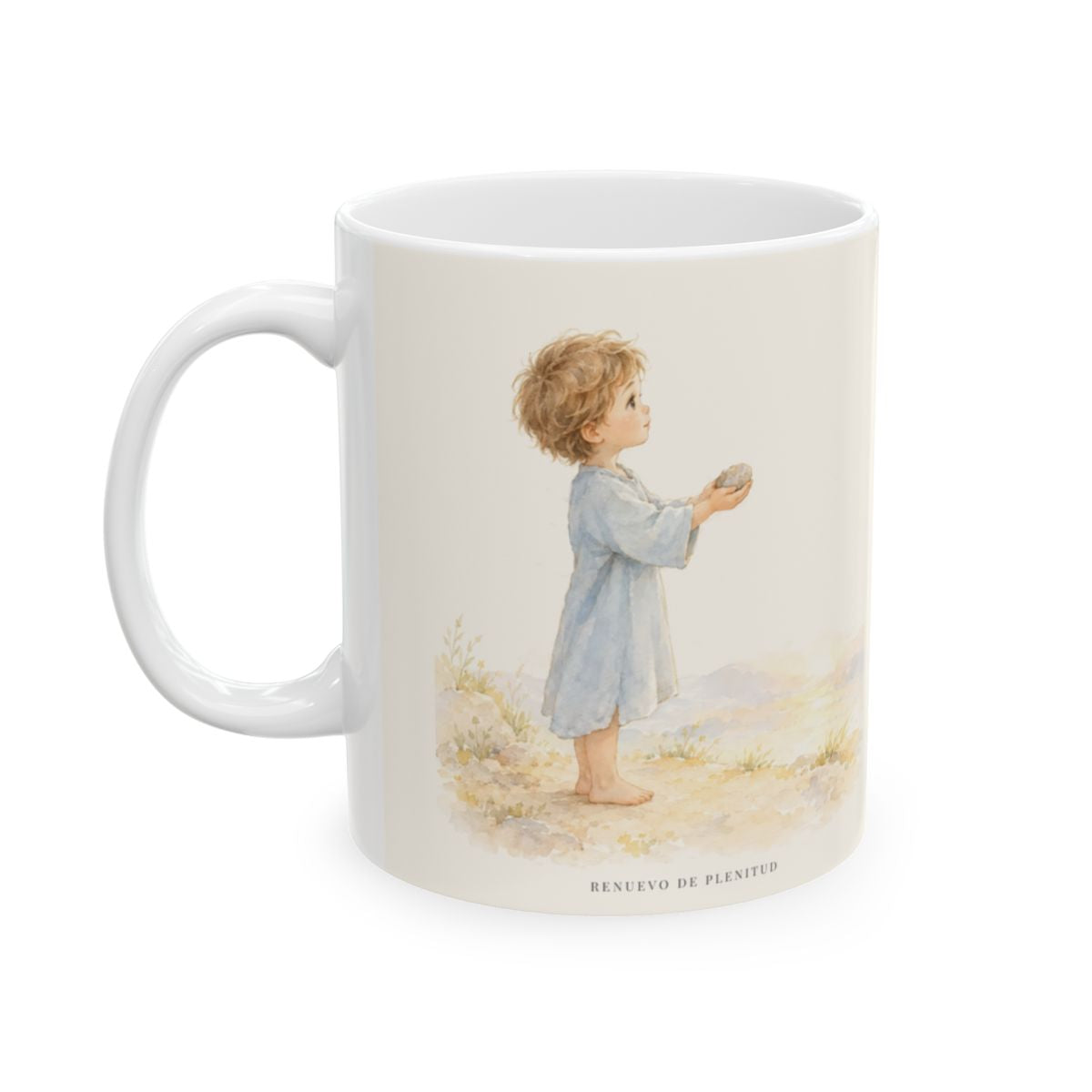 Dios usa lo que el mundo desprecia | Taza cristiana en dos tamaños | 1 Corintios 1:27 — 11 oz · Cara ilustrada