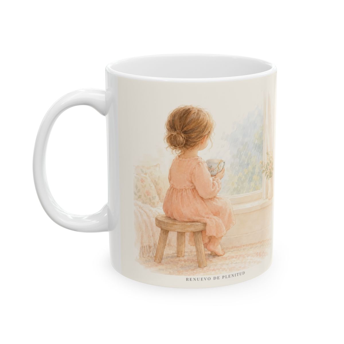 Serás precioso a los ojos de Dios | Taza bíblica de cerámica | Isaías 43:4 — 11 oz · Cara ilustrada