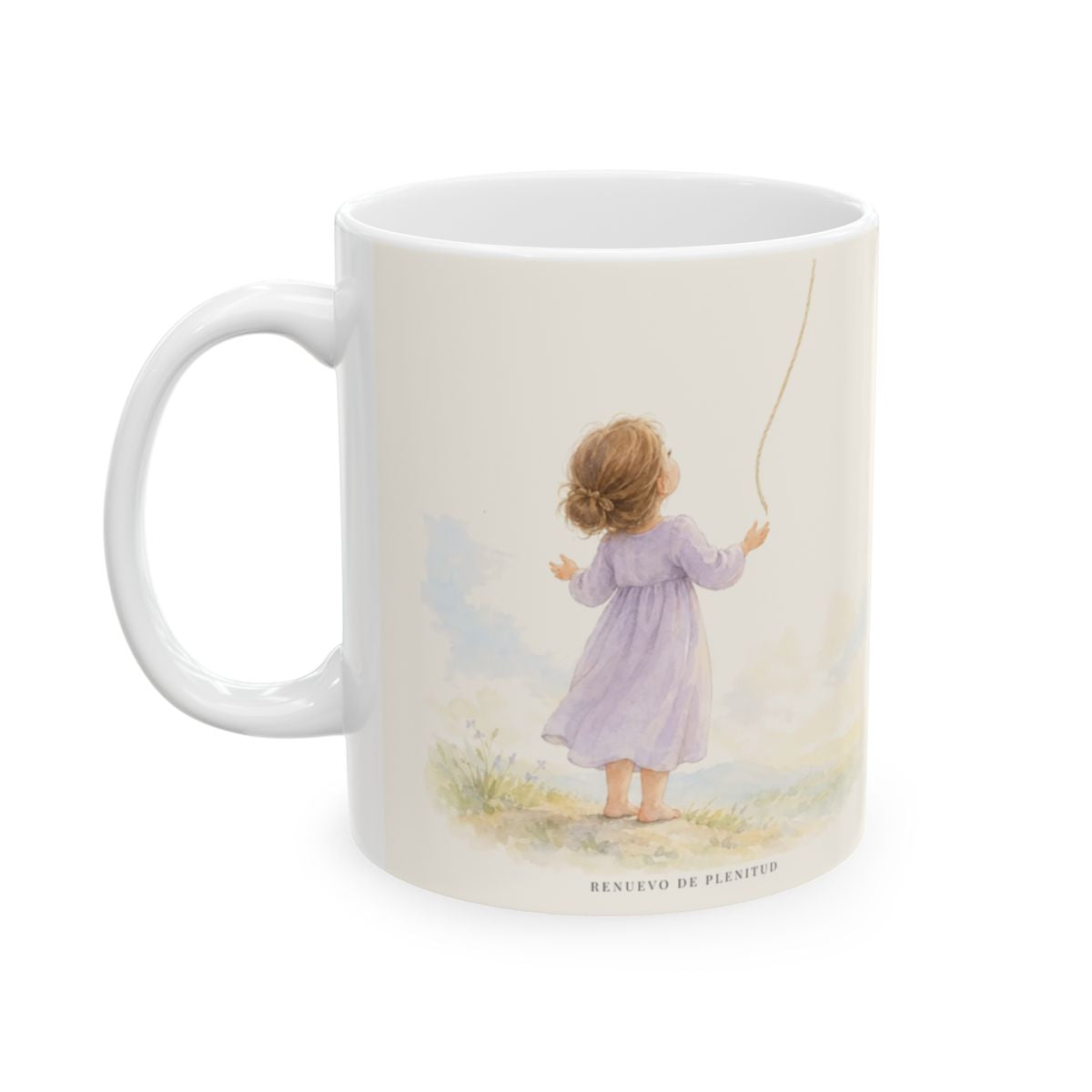 Por medio de Cristo soy más que vencedor | Taza con arte cristiano | 1 Corintios 15:57 — 11 oz · Cara ilustrada