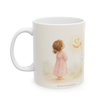 Dios ya me amaba desde antes | Taza de inspiración bíblica | Jeremías 1:5 — 11 oz · Cara ilustrada