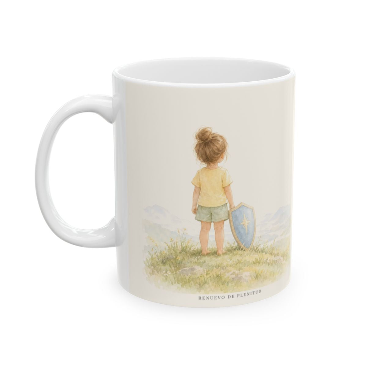 Con mi Dios asaltaré ejércitos | Taza cristiana en dos tamaños | Salmo 18:29 — 11 oz · Cara ilustrada