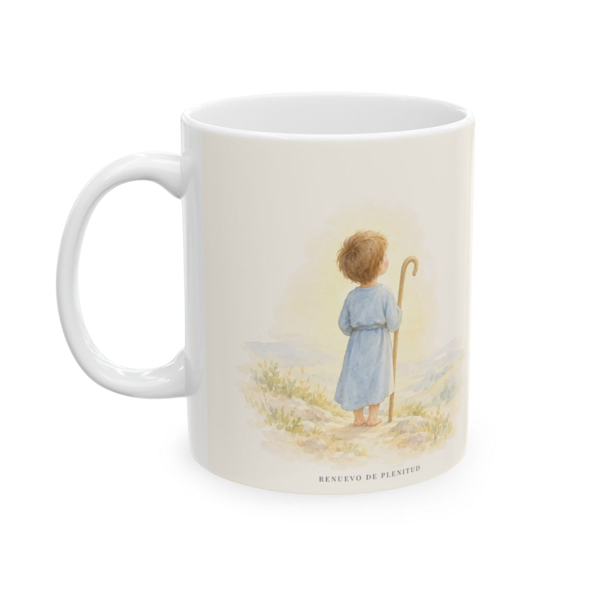 Tu vara y Tu cayado me infunden aliento | Taza cristiana para regalar | Salmo 23:4 — 11 oz · Cara ilustrada