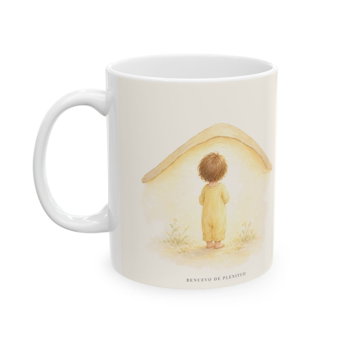 Tú eres mi fuerte refugio, oh Dios | Taza cristiana en dos tamaños | Salmo 71:5 — 11 oz · Cara ilustrada
