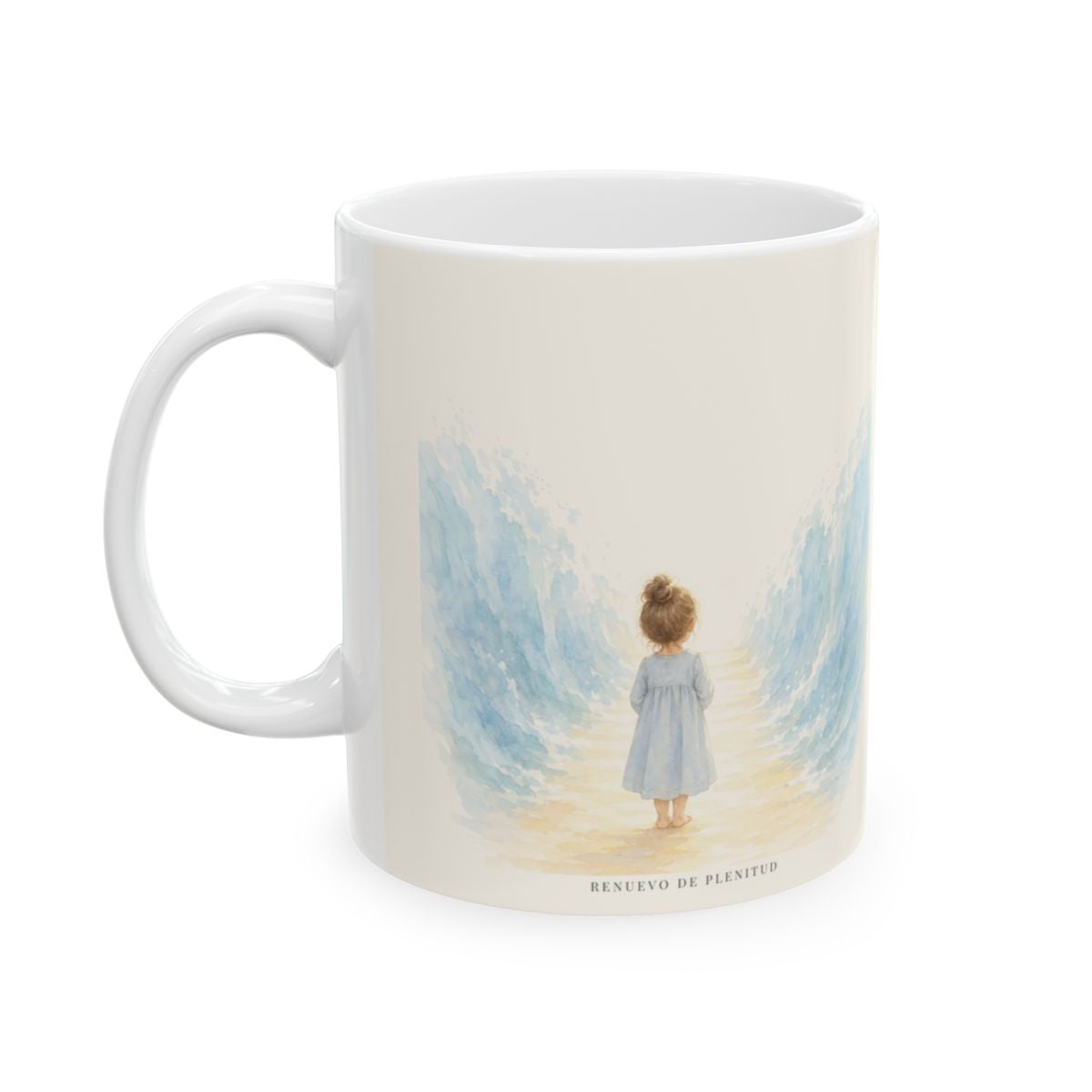 Dios abre camino donde no lo hay | Taza cristiana en dos tamaños | Éxodo 14:13 — 11 oz · Cara ilustrada