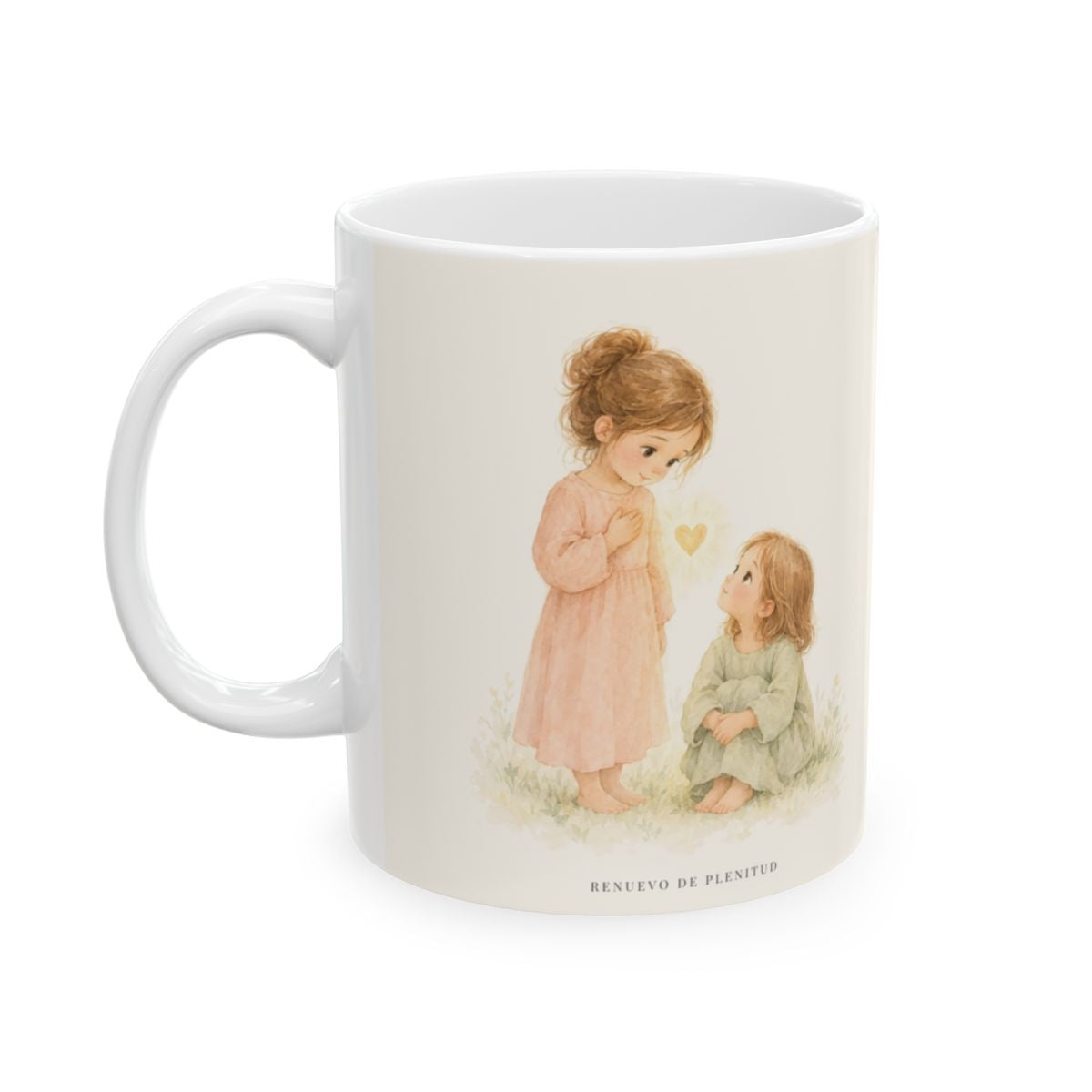 Dios es movido a misericordia | Taza cristiana con frase devocional | Lucas 15:20 — 11 oz · Cara ilustrada
