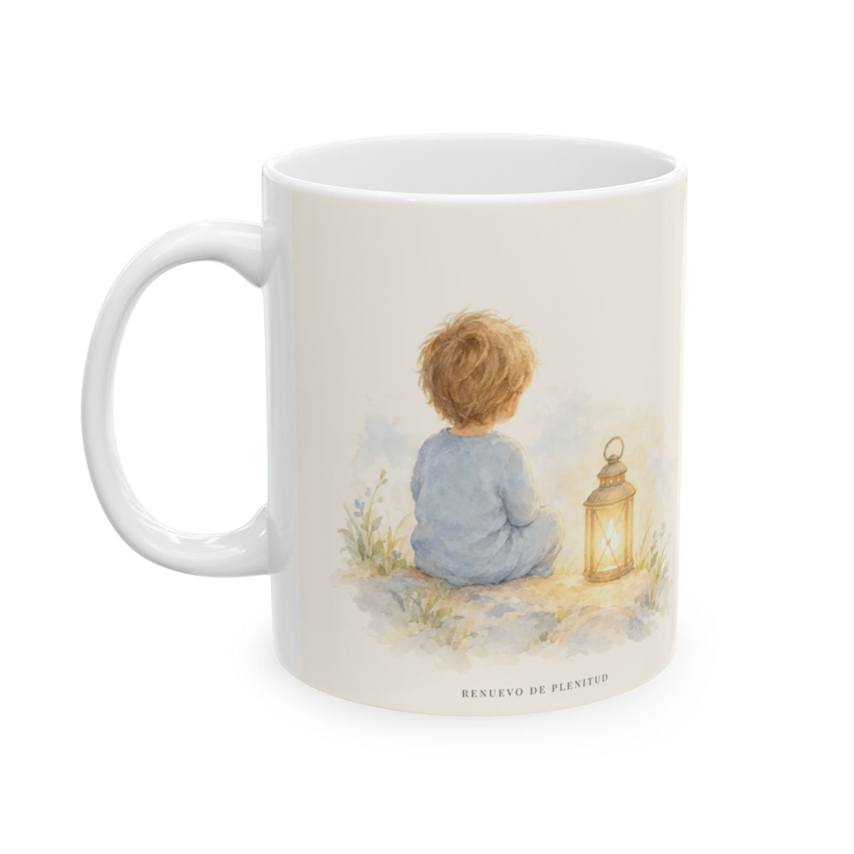 La paz de Dios cuida mi corazón | Taza con arte cristiano | Filipenses 4:7 — 11 oz · Cara ilustrada