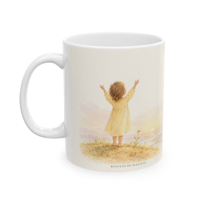 Grande es tu fidelidad, oh Dios | Taza cristiana para regalar | Lamentaciones 3:22-23 — 11 oz · Cara ilustrada