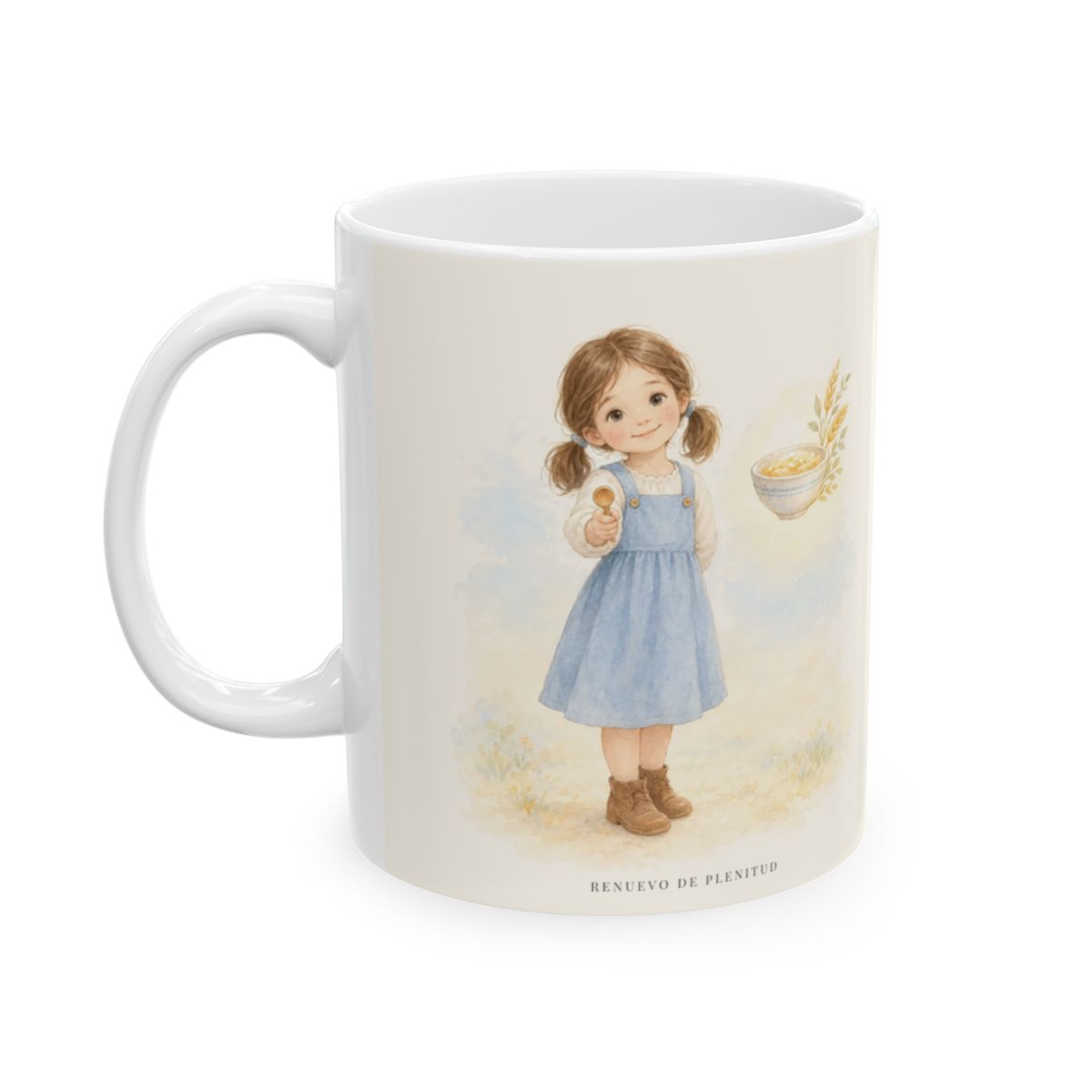 Gustad, y ved que es bueno Jehová | Taza cristiana en dos tamaños | Salmo 34:8 — 11 oz · Cara ilustrada