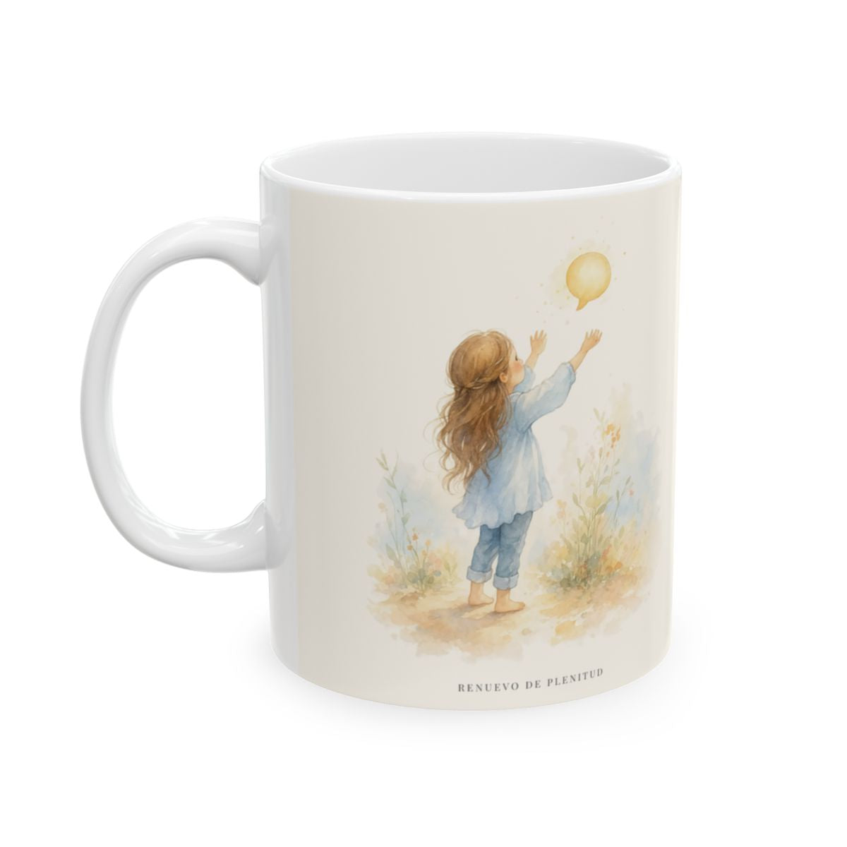 Mis palabras dan vida | Taza de inspiración bíblica | Efesios 4:29 — 11 oz · Cara ilustrada
