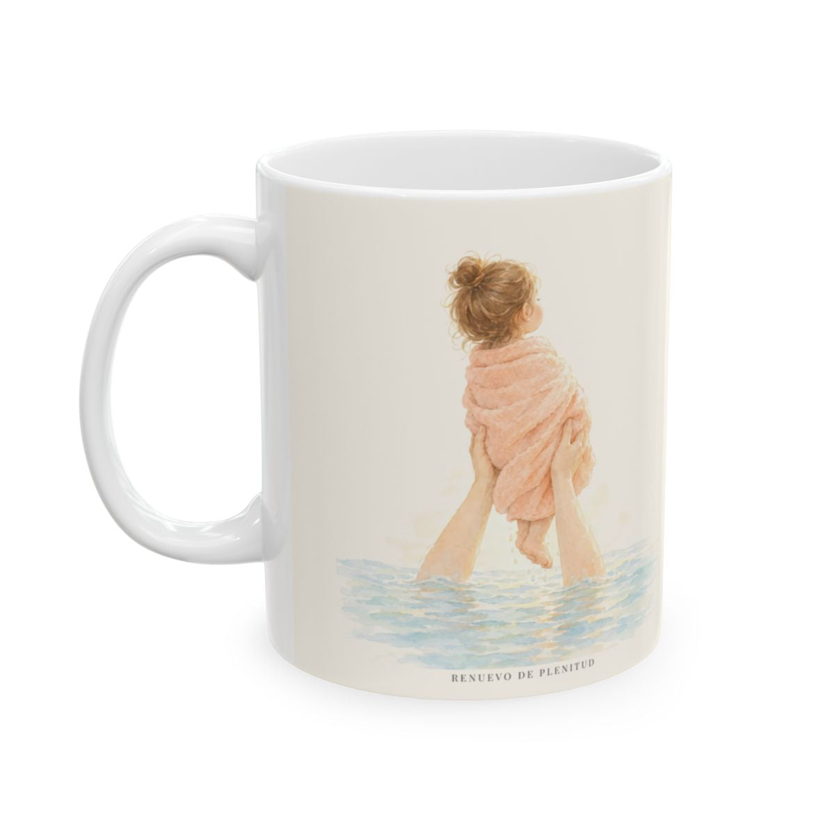 El Señor es mi libertador | Taza bíblica para café | Salmo 18:2 — 11 oz · Cara ilustrada