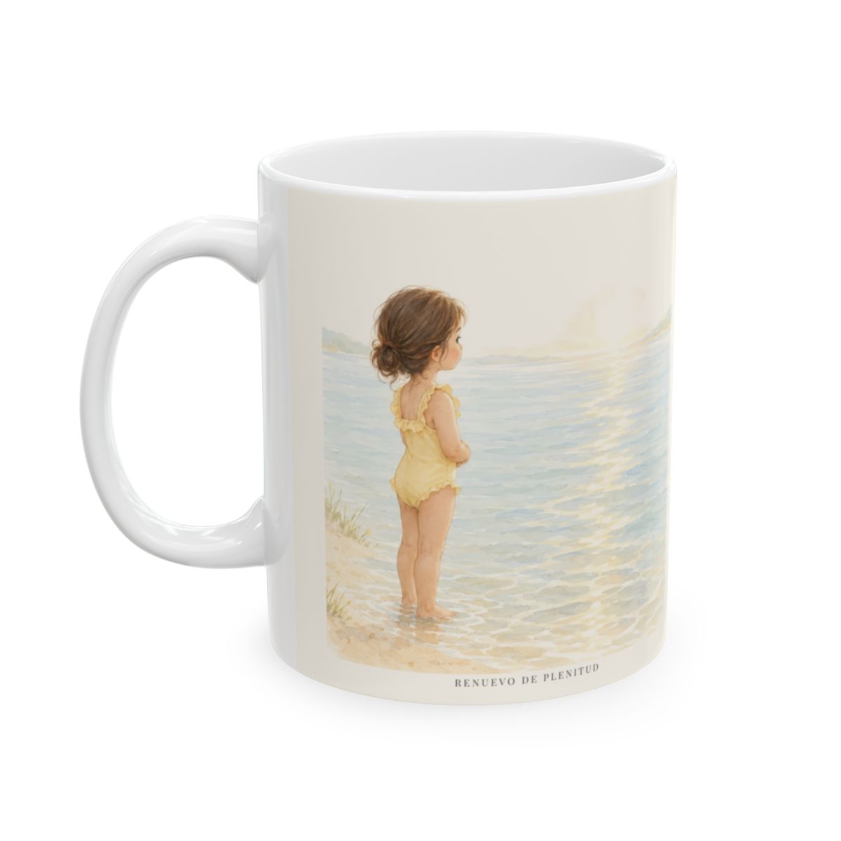 Esfuérzate y sé valiente | Taza de inspiración bíblica | Josué 1:9 — 11 oz · Cara ilustrada