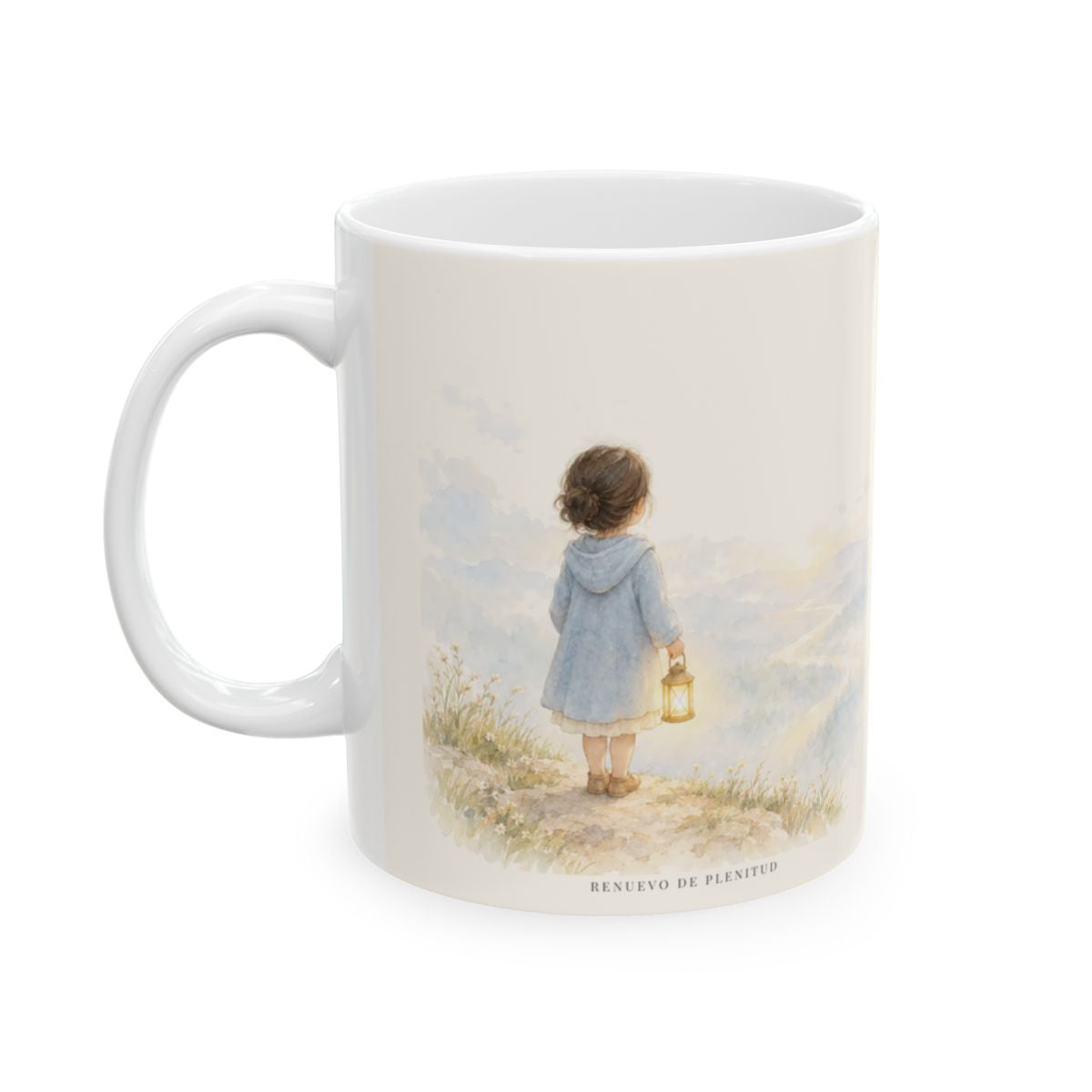 Jehová tu Dios estará contigo | Taza bíblica para café | Josué 1:9 — 11 oz · Cara ilustrada