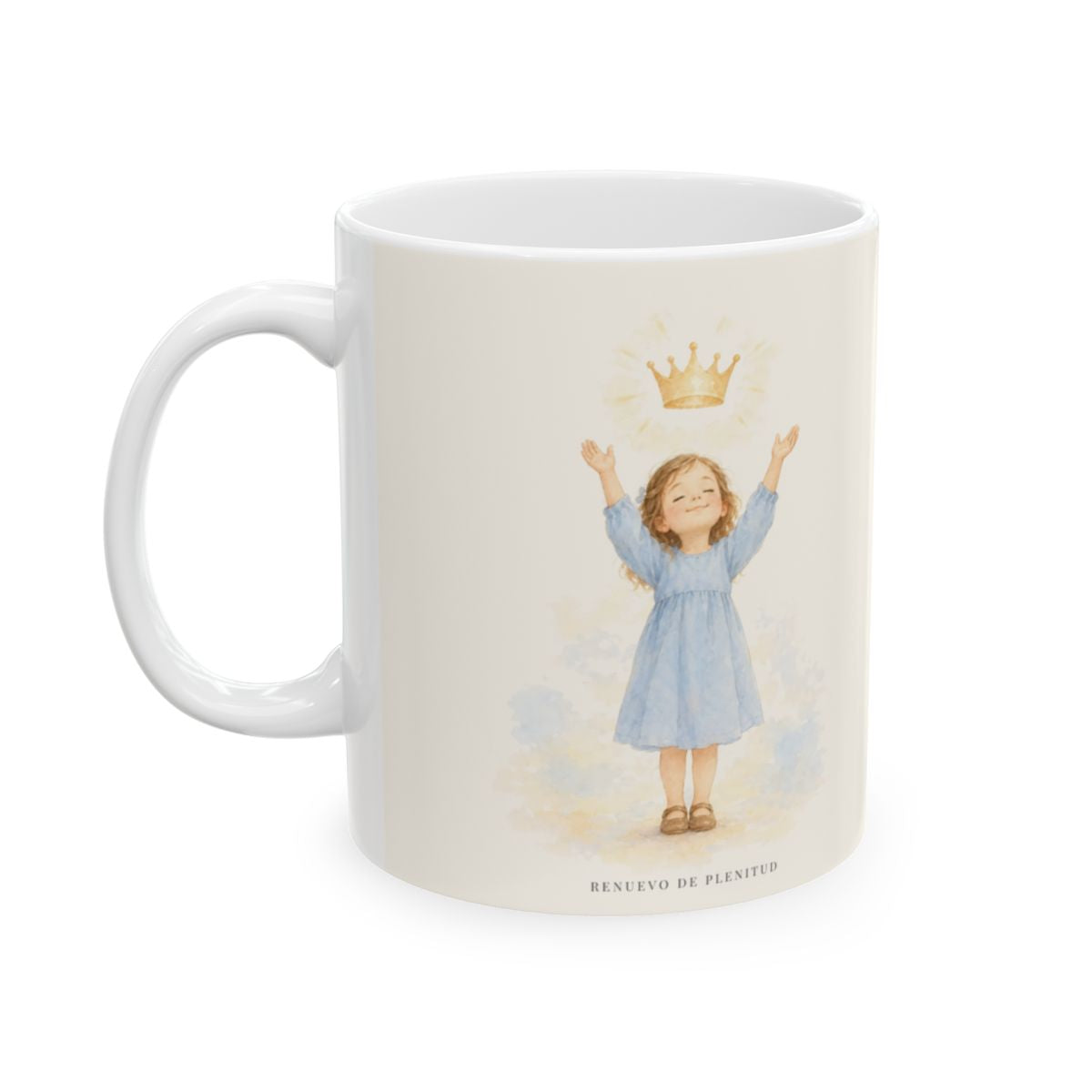 Jesús es el Señor | Taza cristiana con frase devocional | Filipenses 2:10-11 — 11 oz · Cara ilustrada
