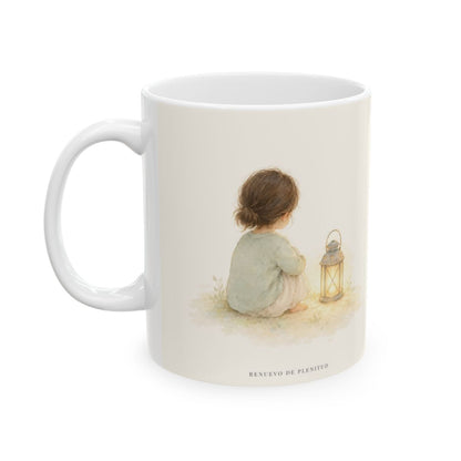 Dios sostiene lo que yo ya no puedo sostener | Taza de inspiración bíblica | Salmo 73:26 — 11 oz · Cara ilustrada