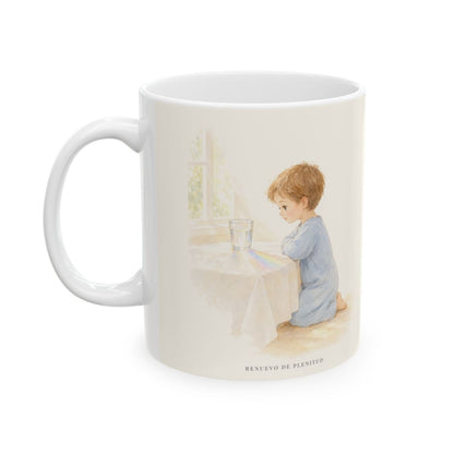 Este es el día que hizo Jehová | Taza devocional ilustrada | Salmo 118:24 — 11 oz · Cara ilustrada