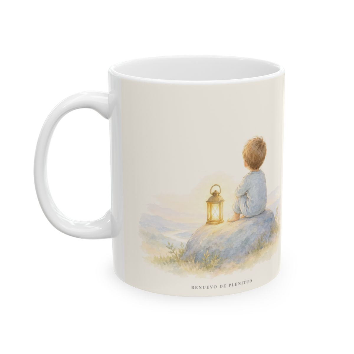 Solo Dios es mi roca y mi salvación | Taza cristiana en dos tamaños | Salmo 62:2 — 11 oz · Cara ilustrada