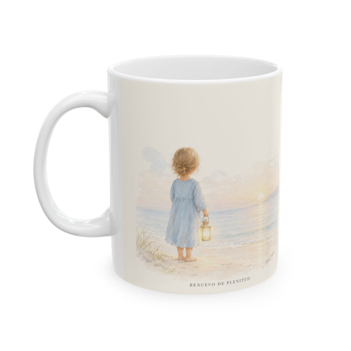 En Tu misericordia confío, Señor | Taza con arte cristiano | Salmo 13:1-2, 5 — 11 oz · Cara ilustrada