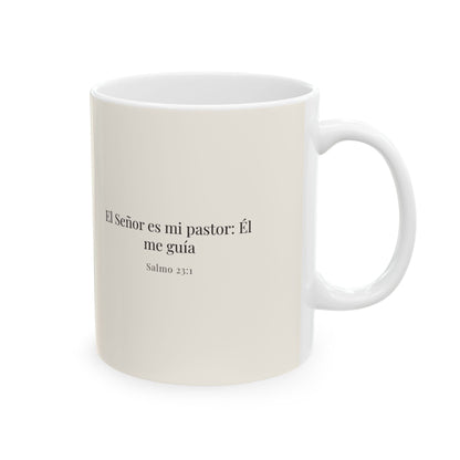 El Señor es mi pastor; Él me guía | Taza bíblica para café | Salmo 23:1