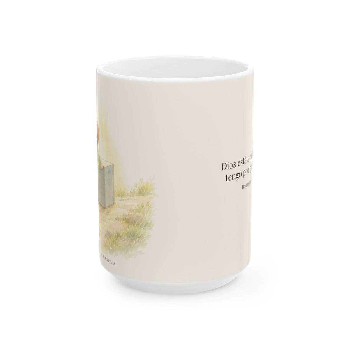 Dios está a mi favor | Taza cristiana con frase devocional | Romanos 8:31