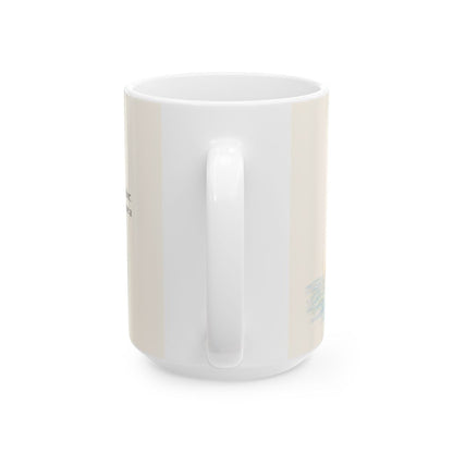 El Señor es mi libertador | Taza bíblica para café | Salmo 18:2 — 15 oz · Vista posterior