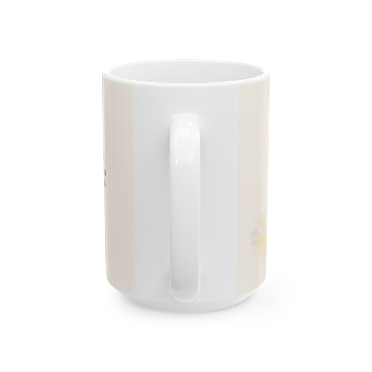 Dios me llamó por mi nombre | Taza cristiana en dos tamaños | Jeremías 1:5 — 15 oz · Vista posterior