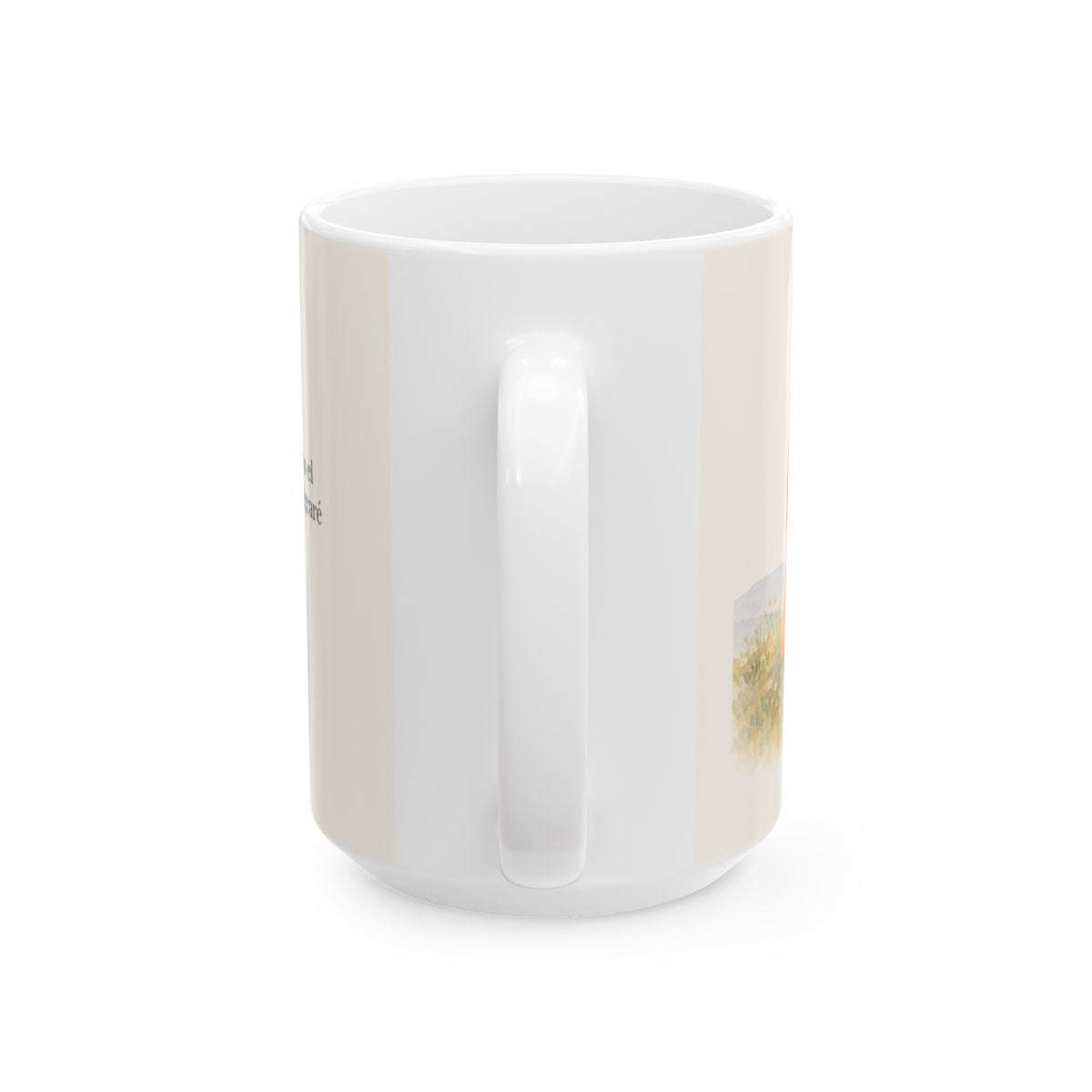 Este es el día que hizo Jehová | Taza cristiana con frase devocional | Salmo 118:24 — 15 oz · Vista posterior