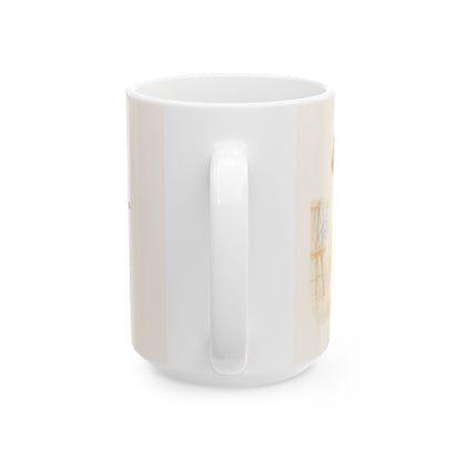 Dios permanece fiel | Taza cristiana para regalar | 2 Timoteo 2:13 — 15 oz · Vista posterior