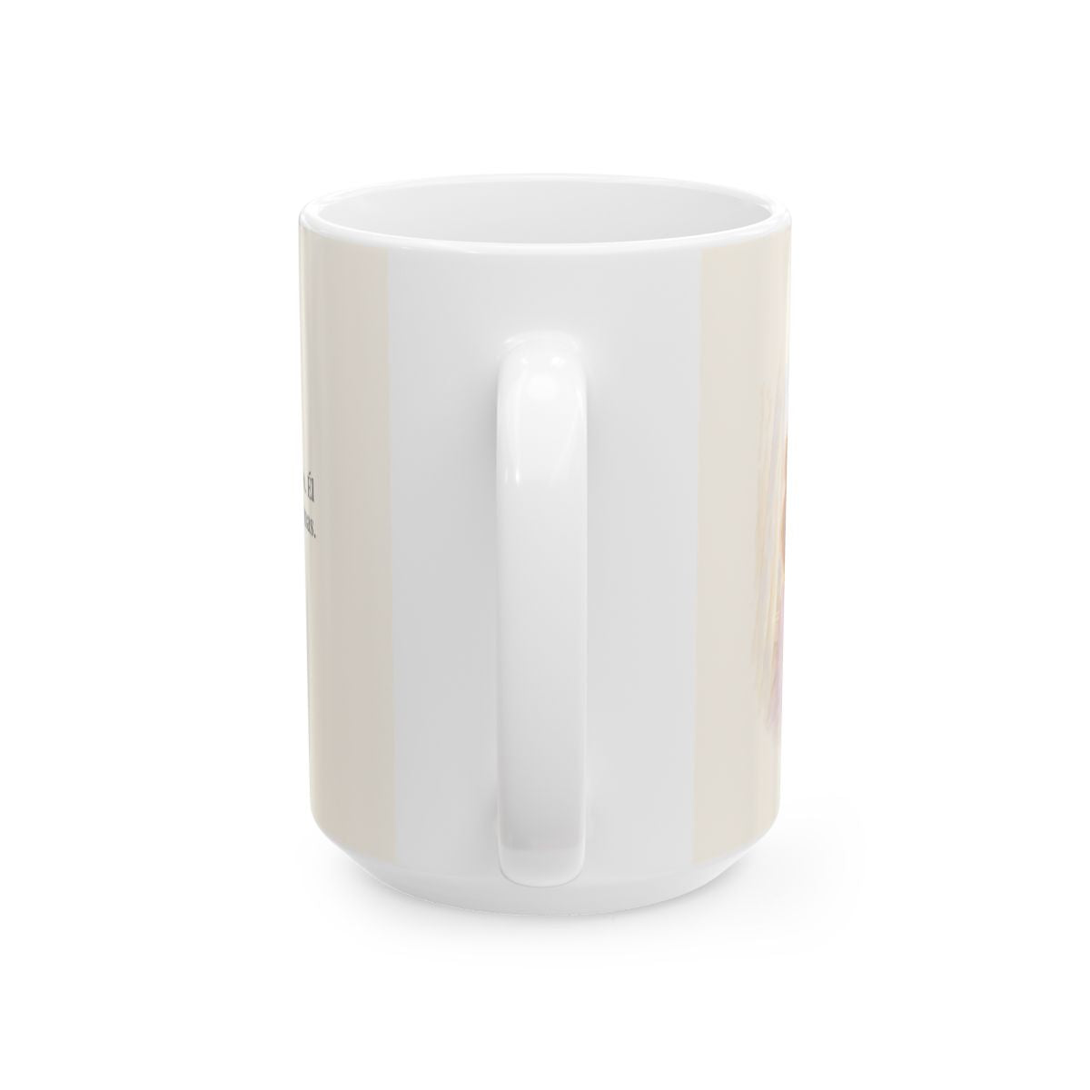 Dios te dará descanso | Taza cristiana para regalar | Salmo 55:22 — 15 oz · Vista posterior