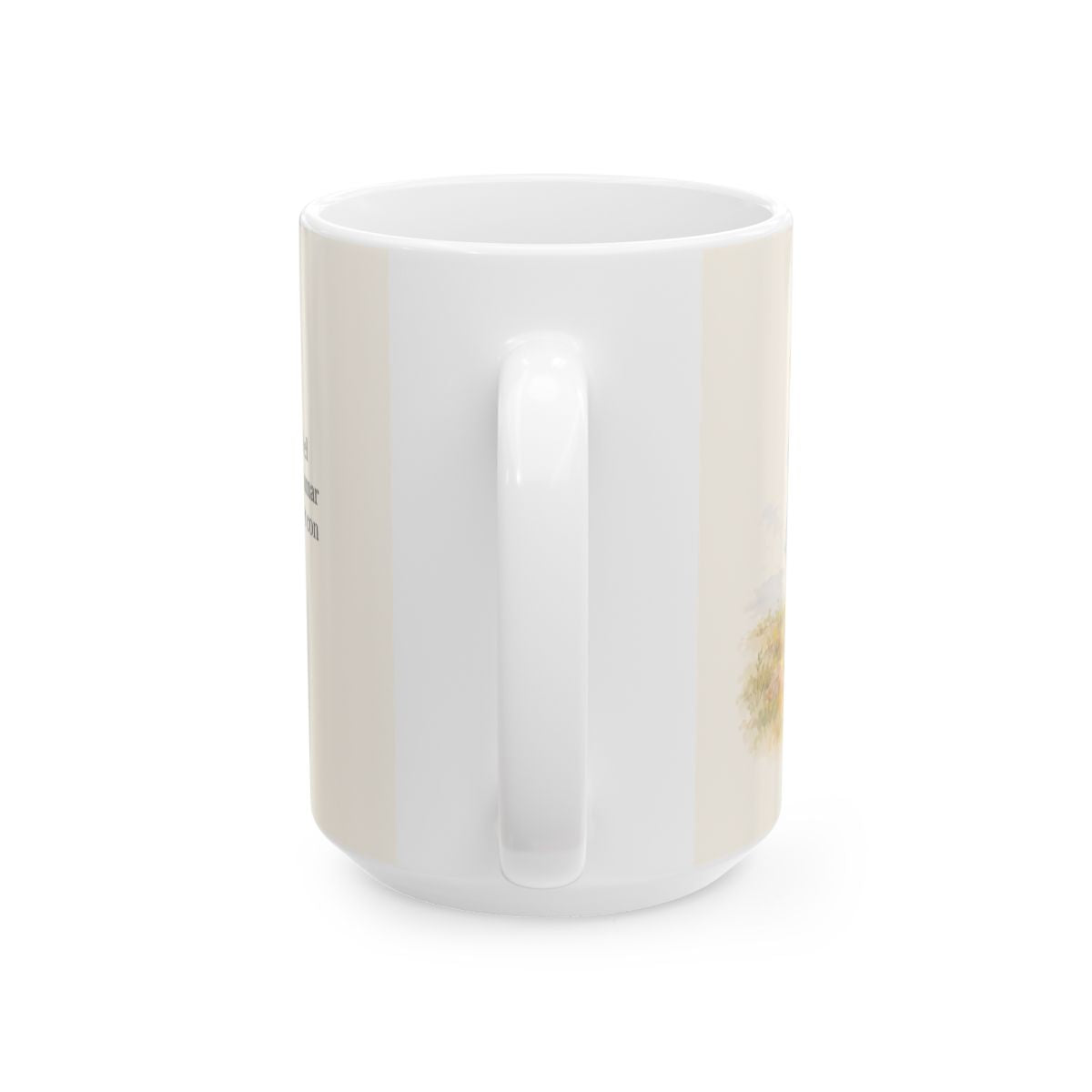 Solo esto pide de ti el Señor | Taza bíblica para café | Miqueas 6:8 — 15 oz · Vista posterior