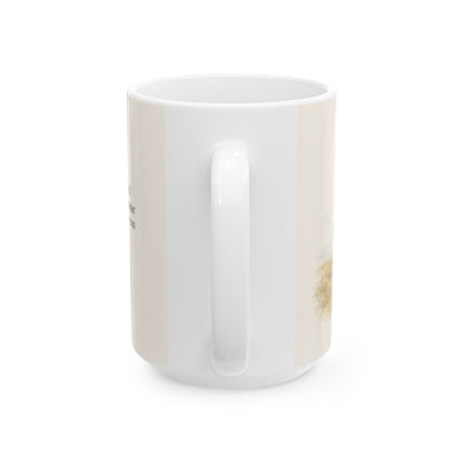 Solo esto pide de ti el Señor | Taza bíblica para café | Miqueas 6:8 — 15 oz · Vista posterior