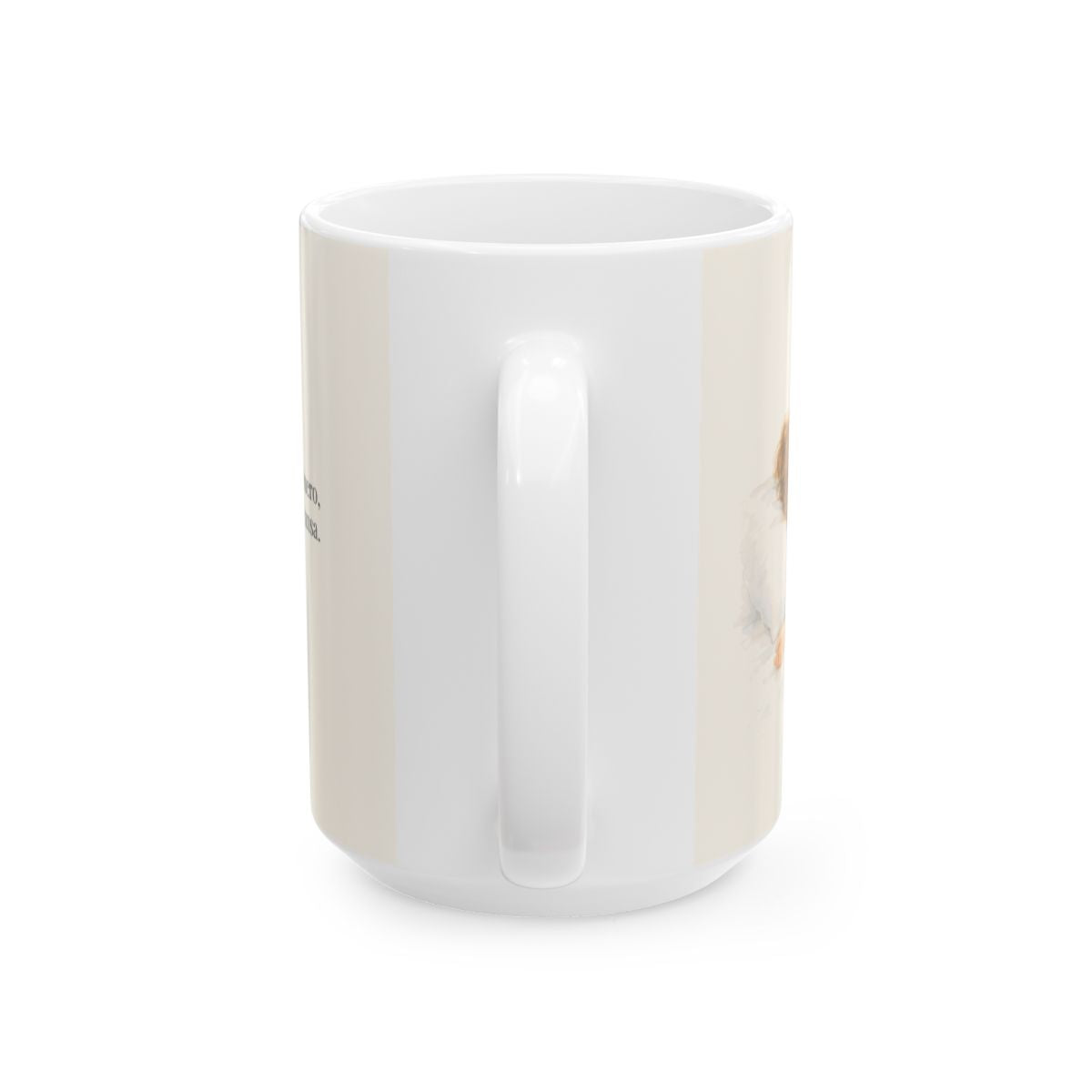 En Dios mi corazón descansa | Taza cristiana para regalar | Mateo 6:33 — 15 oz · Vista posterior