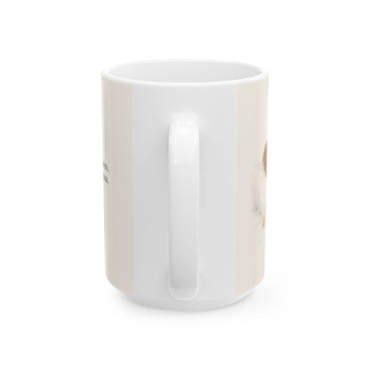 En Dios mi corazón descansa | Taza cristiana para regalar | Mateo 6:33 — 15 oz · Vista posterior