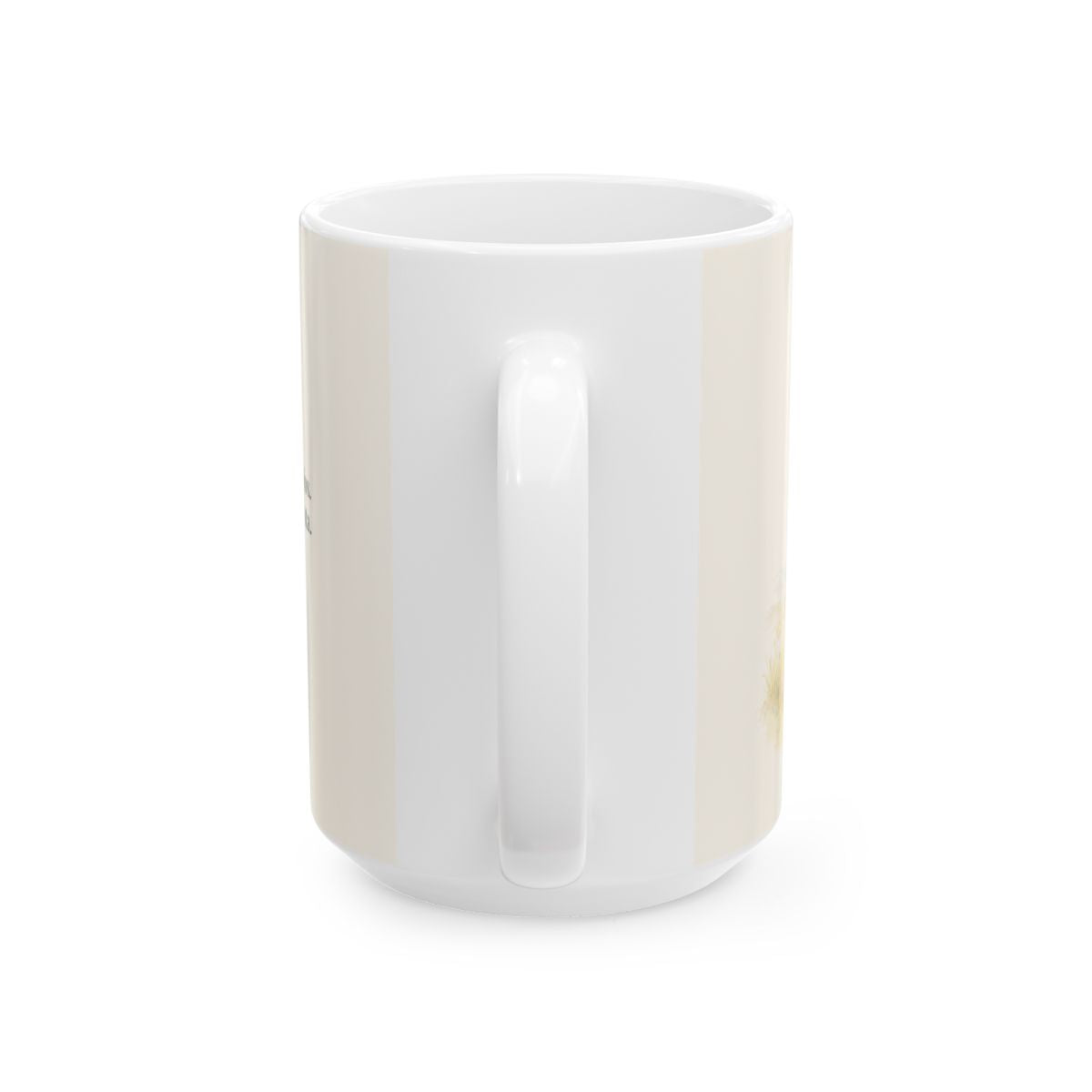 Mis ojos están puestos en ti | Taza devocional ilustrada | Salmo 32:8 — 15 oz · Vista posterior