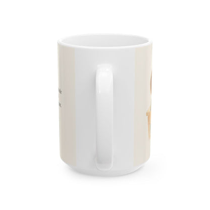 La sabiduría de Dios supera a la mía | Taza cristiana en dos tamaños | Isaías 55:9 — 15 oz · Vista posterior